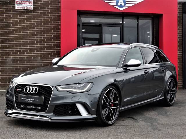 Audi RS6 4.0T FSI V8 Bi-Turbo RS6 Quattro WITH ALL THE EXTRAS WARRANTY RECENT SERVICE TYRES SOFT DOORS 64 REG Estate Petrol Grey