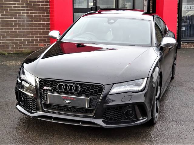 Audi RS7 4.0T FSI V8 Bi-Turbo Quattro Tip Auto EVERY EXTRA NIGHT VISION MASSIVE HISTORY FILE ONE OF THE BEST Hatchback Petrol Black