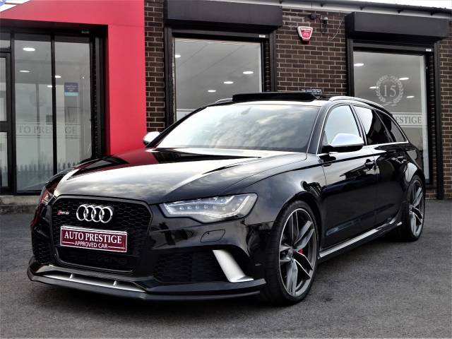 Audi RS6 4.0 Bi-Turbo Quattro 5dr Tip Auto 64 REG DYNAMIC PACK PAN ROOF MILTEKS Estate Petrol Black