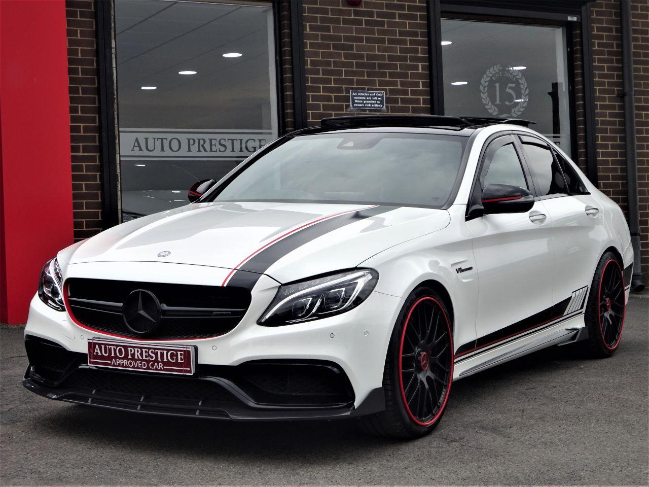 Mercedes-Benz C Class 4.0 C63 Premium 4dr Auto EDITION 1 UPGRADES PANORAMIC SUNROOF Saloon Petrol White at Autoprestige Bradford