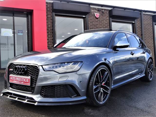 Audi RS6 4.0T FSI V8 Bi-Turbo RS6 Quattro 5dr Tip Auto HUGH SPEC PAN ROOF CAMERAS SPORTS EXHAUSTS BLACK PACK Estate Petrol Grey