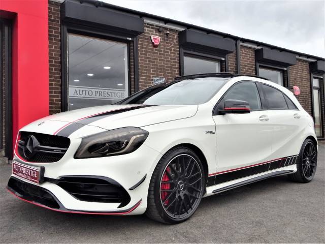 2017 Mercedes-Benz A Class 2.0 A45 AMG 4MATIC AUTO HUGE SPECIFICATION 67 REG WHITE PAN ROOF NIGHT PACK
