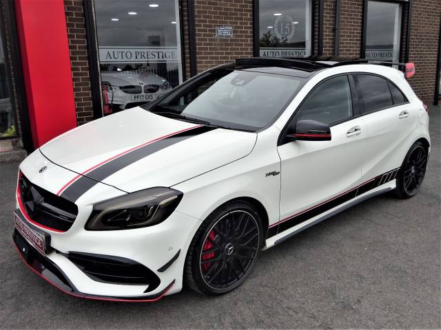 Mercedes-Benz A Class 2.0 A45 AMG 4MATIC AUTO HUGE SPECIFICATION 67 REG WHITE PAN ROOF NIGHT PACK Hatchback Petrol White