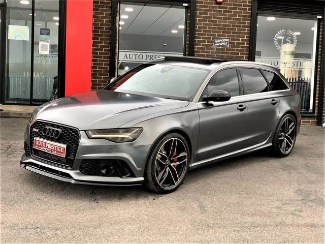 Audi RS6 4.0T FSI Quattro 5dr Tip Auto HUGE SPEC RARE FACTORY MATT GREY PAN ROOF Estate Petrol Grey