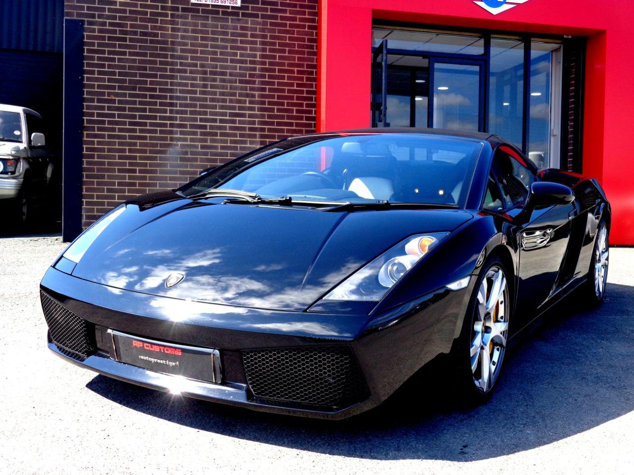Lamborghini Gallardo 5.0 SPYDER E-GEAR WITH EXTRAS RARE GULLWING DOORS EXTENSIVE HISTORY FILE VERY HIGH SPEC Convertible Petrol Black at Autoprestige Bradford