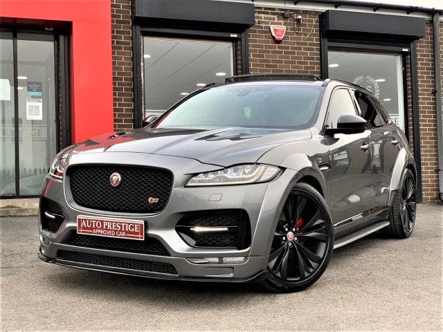 Jaguar F-Pace 3.0d V6 S 5dr Auto AWD GTS UPGRADES PANROOF REAR ENTERTAINMENT Estate Diesel Grey