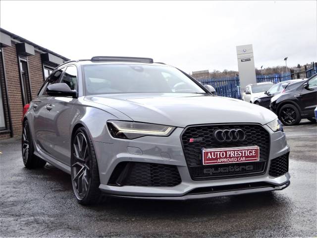 Audi RS6 4.0T FSI Performance 5dr Tip Auto NARDO GREY RARE 68 REG PAN ROOF BANG OLUFSEN FASH WARRANTY VATQ Estate Petrol Grey