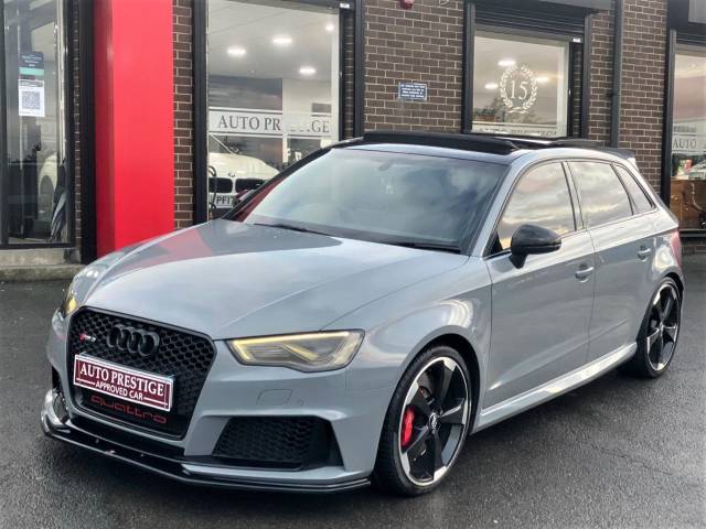 Audi RS3 2.5 TFSI Quattro 5dr S Tronic [Nav]RARE NARDO GREY PAN ROOF DYNAMIC PACK COMFORT PACK Hatchback Petrol Grey