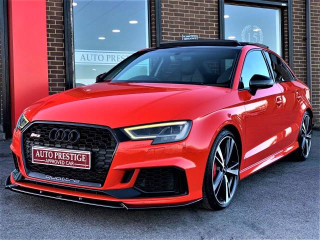 Audi RS3 2.5 TFSI RS 3 Quattro 4dr S Tronic HIGH SPEC BEST COLOUR COMBINATION Saloon Petrol Red