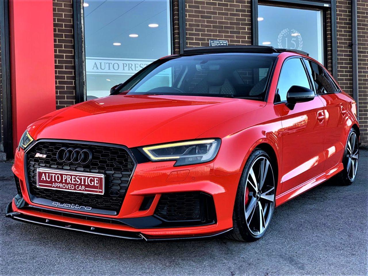 Audi RS3 2.5 TFSI RS 3 Quattro 4dr S Tronic HIGH SPEC BEST COLOUR COMBINATION Saloon Petrol Red at Autoprestige Bradford