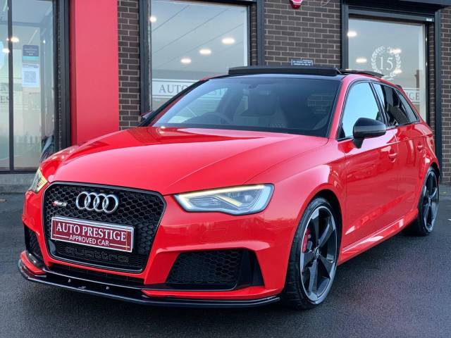 Audi RS3 2.5 Quattro 5dr S Tronic [Nav] ULTIMATE SPECIFICATION VERY HIGH SPEC BLIND SPOT PAN ROOF BUCKETS Hatchback Petrol Red