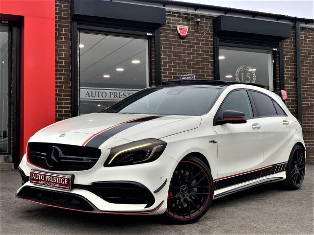 2017 Mercedes-Benz A 45 2.0 AMG 4MATIC AUTO 67 REG HUGE SPECIFICATION CALCITE WHITE AS NEW CONDITION