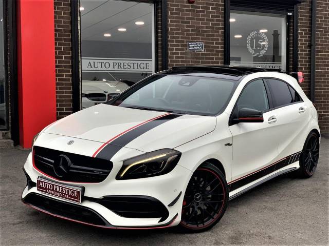2017 Mercedes-Benz A 45 2.0 AMG 4MATIC AUTO 67 REG HUGE SPECIFICATION CALCITE WHITE AS NEW CONDITION