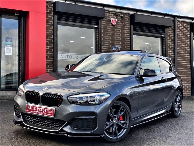 BMW 1 Series 3.0 M140i Shadow Edition 3dr Step Auto SUNROOF, PRONAV, MEMORY SEATS, 1 OWNER, FBMWSH Hatchback Petrol Grey