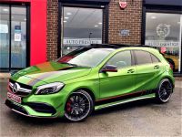 Mercedes-Benz A Class 2.0 A45 4Matic Premium 5dr Auto RARE ELBAITE GREEN HUGE SPEC FACELIFT MODEL 2016 Hatchback Petrol Green