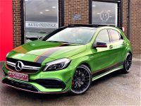 Mercedes-Benz A Class 2.0 A45 4Matic Premium 5dr Auto RARE ELBAITE GREEN HUGE SPEC FACELIFT MODEL 2016 Hatchback Petrol Green