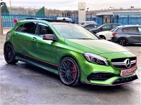 Mercedes-Benz A Class 2.0 A45 4Matic Premium 5dr Auto RARE ELBAITE GREEN HUGE SPEC FACELIFT MODEL 2016 Hatchback Petrol Green