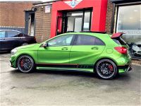 Mercedes-Benz A Class 2.0 A45 4Matic Premium 5dr Auto RARE ELBAITE GREEN HUGE SPEC FACELIFT MODEL 2016 Hatchback Petrol Green