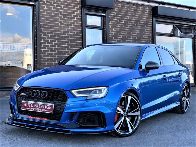 Audi RS3 2.5 TFSI RS 3 Quattro 4dr S Tronic WITH EXTRAS BUCKETS BLACK PACK COMFORT SOUND PACK 67 REG Saloon Petrol Blue