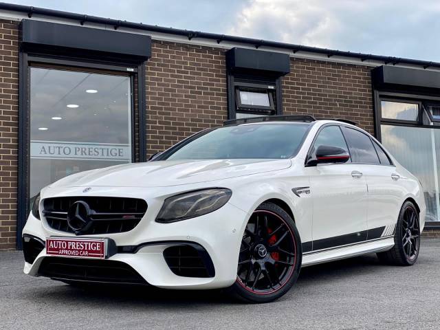 Mercedes-Benz E Class 4.0 E63 S 4Matic+ Premium 4dr 9G-Tronic DESIGNO WHITE HEADS UP 360 CAM PAN ROOF SERVICE PACK WARRANTY Saloon Petrol White