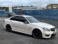 Mercedes-Benz C Class 6.2 C63 4dr Auto PEARL WHITE+CARBON+FSH Saloon Petrol White