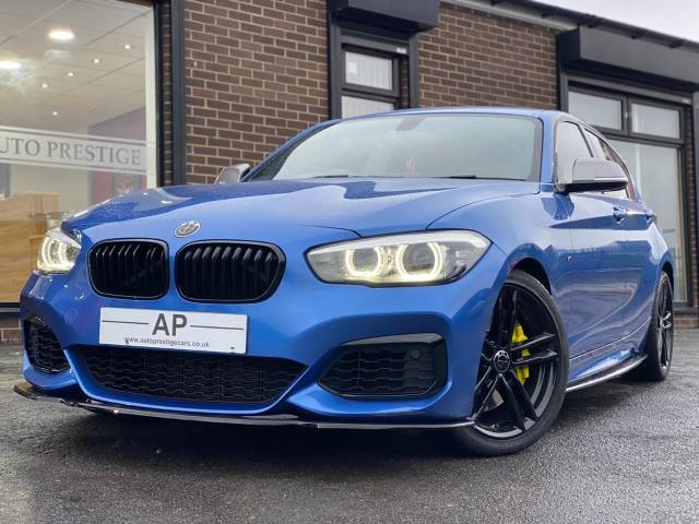 BMW 1 Series 3.0 M140i Shadow Edition 5dr Step Auto ESTORIL BLUE 68 REG PRO NAV UPGRADED ALLOYS Hatchback Petrol Blue