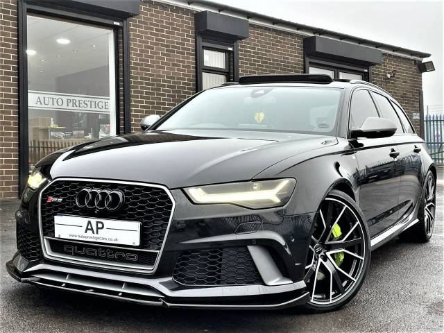 Audi RS6 4.0T FSI Quattro RS 6 Performance 5dr Tip Auto 1 OWNER FASH DYNAMIC PACK 360 CAMS PAN ROOF 67 REG Estate Petrol Black