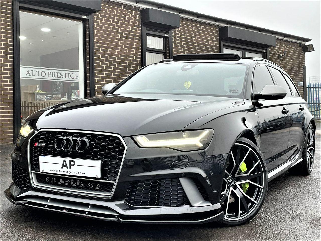 Audi RS6 4.0T FSI Quattro RS 6 Performance 5dr Tip Auto 1 OWNER FASH DYNAMIC PACK 360 CAMS PAN ROOF 67 REG Estate Petrol Black at Autoprestige Bradford