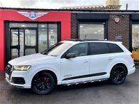 Audi Q7 3.0 TDI Quattro S Line 5dr Tip Auto BLACK EDITION PAN ROOF DVD TV SYSTEM SPECIAL PAINTS LOW TAX Estate Diesel White