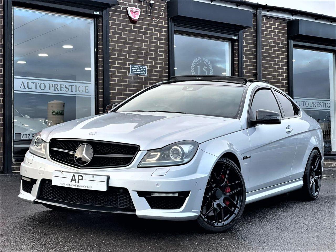 Mercedes-Benz C Class 6.2 C63 Edition 125 2dr Auto CARBON EDITION PERFORMANCE PACK PLUS AMG DRIVERS PACK HUGE SPEC VERY RARE Coupe Petrol Silver at Autoprestige Bradford