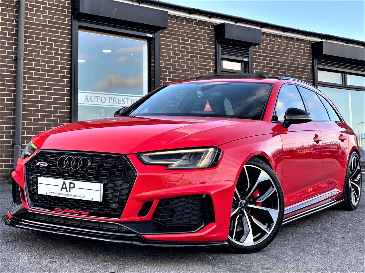 Audi RS4 2.9 TFSI Quattro 5dr Tip tronic MISANO RED HUGE SPECIFICATION LOADS FACTORY OPTIONS 68 REG Estate Petrol Red at Autoprestige Bradford