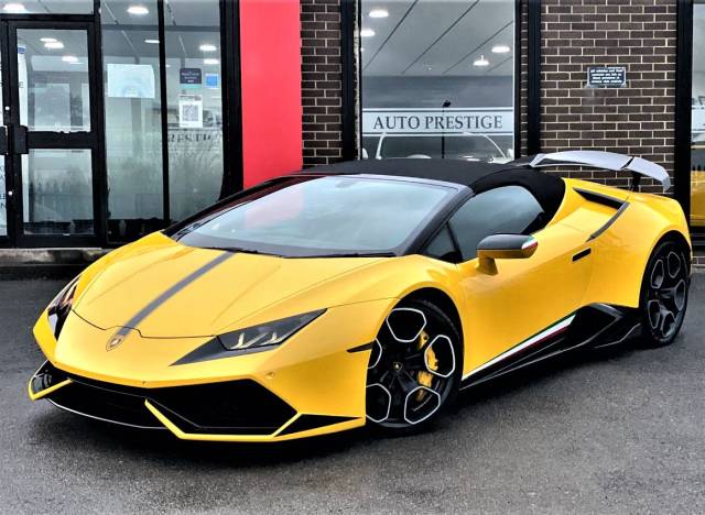 Lamborghini Huracan 5.2 V10 LP 610-4 Spyder LDF 4WD 1 OWNER WARRANTY VATQ PERFORMANTE LOOKS AS NEW Convertible Petrol Yellow