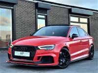 Audi RS3 2.5 TFSI RS 3 Quattro 4dr S Tronic STAGE 1 490BHP+PANROOF+BUCKETS+R/CAM+BRAND NEW DISCS/PADS Saloon Petrol Red