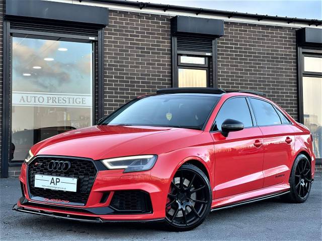 Audi RS3 2.5 TFSI RS 3 Quattro 4dr S Tronic STAGE 1 490BHP+PANROOF+BUCKETS+R/CAM+BRAND NEW DISCS/PADS Saloon Petrol Red