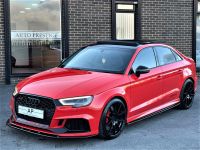 Audi RS3 2.5 TFSI RS 3 Quattro 4dr S Tronic STAGE 1 490BHP+PANROOF+BUCKETS+R/CAM+BRAND NEW DISCS/PADS Saloon Petrol Red