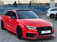 Audi RS3 2.5 TFSI RS 3 Quattro 4dr S Tronic STAGE 1 490BHP+PANROOF+BUCKETS+R/CAM+BRAND NEW DISCS/PADS Saloon Petrol Red