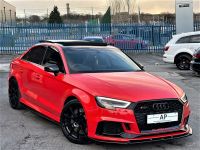 Audi RS3 2.5 TFSI RS 3 Quattro 4dr S Tronic STAGE 1 490BHP+PANROOF+BUCKETS+R/CAM+BRAND NEW DISCS/PADS Saloon Petrol Red