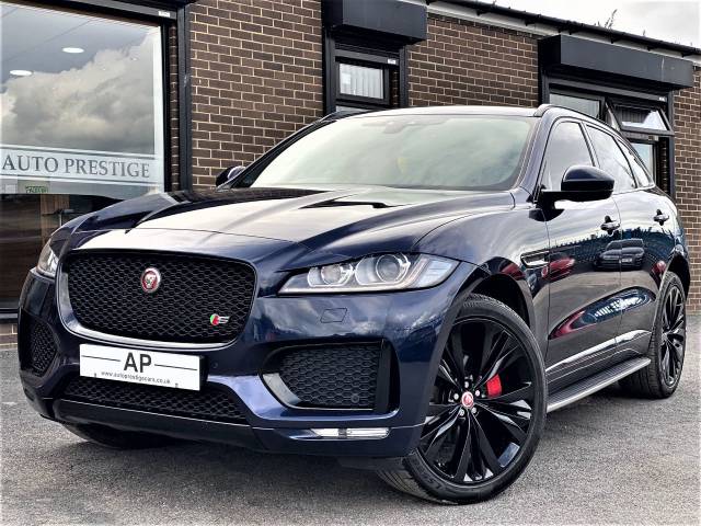 Jaguar F-Pace 3.0d V6 S 5dr Auto AWD 67 REG RARE DEEP BLUE WITH BLACK PACKAGE AND HUGE UPGRADES FROM FACTORY Estate Diesel Blue