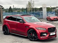 Jaguar F-Pace 3.0d V6 S 5dr Auto AWD ADAIR RSV GTS WIDEBODY HUGE SPEC PAN ROOF DVD SYSTEM BLACK Estate Diesel Red