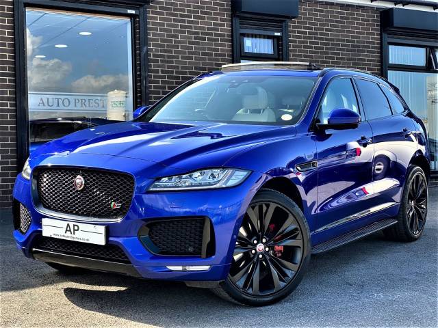 Jaguar F-Pace JAGUAR F-PACE 3.0d V6 S Auto AWD Euro 6 EVERY EXTRA+BLACK PACK+SLIDING PAN ROOF SUV Diesel Performance Blue