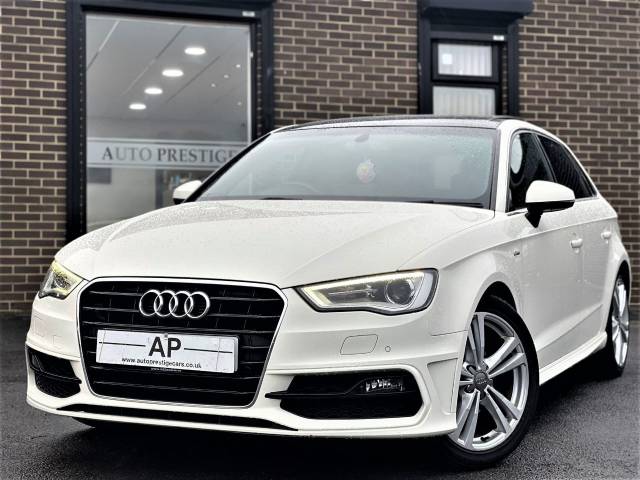 Audi A3 1.4 TFSI 140 S Line 5dr PAN ROOF PARKING SENSORS ROYAL WHITE Hatchback Petrol White