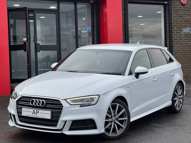 Audi A3 2.0 TDI S Line 5dr S Tronic LOW MILEAGE COMFORT AND SOUND PACK  BANG OLUFSEN Hatchback Diesel White