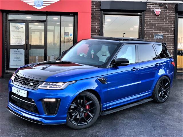 Land Rover Range Rover Sport 5.0 V8 S/C 575 SVR 5dr Auto AD CUSTOMS UPGRADES Estate Petrol Blue