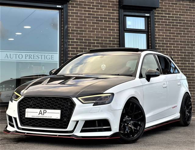 Audi A3 2.0 S3 TFSI Quattro 5dr S Tronic STAGE 3 524 BHP OVER 20K UPGRADES PAN ROOF BLACK EDITION Hatchback Petrol White