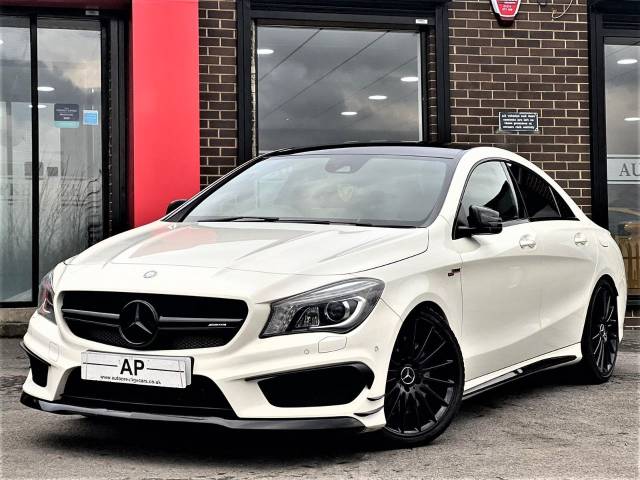 Mercedes-Benz CLA 2.0 CLA 45 4Matic 4dr Tip Auto WITH AERO PACK STAGE 1 400 BHP Saloon Petrol White