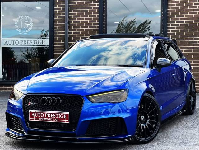 Audi RS3 2.5 Quattro 5dr S Tronic [Nav] OVER 15K SUPGRADES SHOW CAR ECO TUNE STAGE 2+ 450 ONE OF THE BEST AROUND Hatchback Petrol Blue