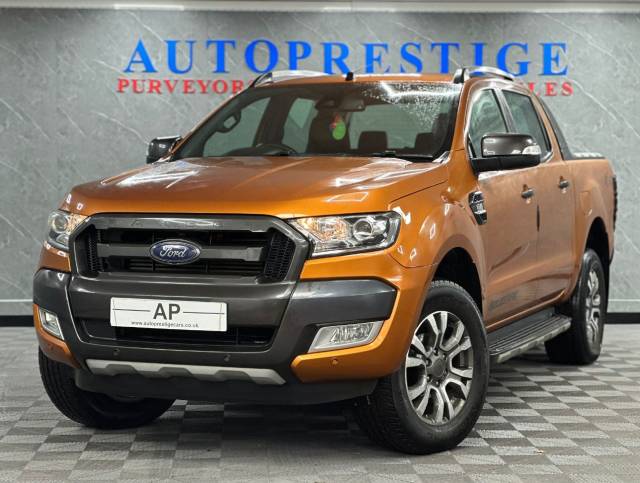 Ford Ranger Pick Up Double Cab Wildtrak 3.2 TDCi 200 Auto NO VAT CLEAN TRUCK TOWBAR LOAD COVER 67 REG Pick Up Diesel Orange