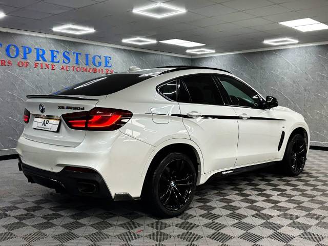 2015 BMW X6 3.0 xDrive M50d 5dr Auto BLACK PACK AERO PACK HUGE SPEC 410 BHP METALLIC WHITE EXCLUSIVE LEATHER
