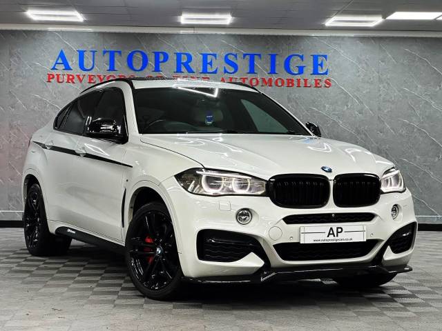 2015 BMW X6 3.0 xDrive M50d 5dr Auto BLACK PACK AERO PACK HUGE SPEC 410 BHP METALLIC WHITE EXCLUSIVE LEATHER