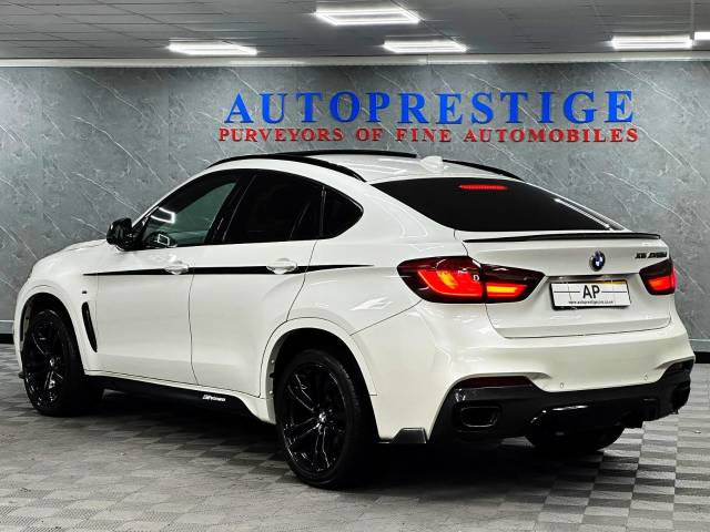2015 BMW X6 3.0 xDrive M50d 5dr Auto BLACK PACK AERO PACK HUGE SPEC 410 BHP METALLIC WHITE EXCLUSIVE LEATHER
